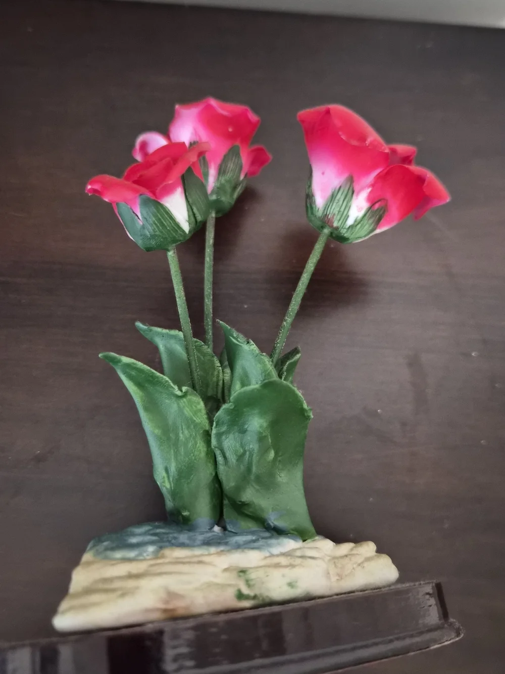 Set of 3 Decorative Porcelain Rose Floral Arrangements – Cottagecore / Vintage S
